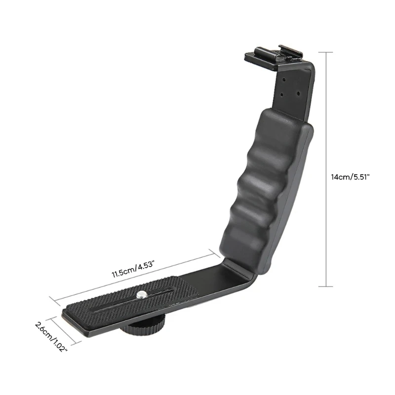 Practical Camera Grip L Bracket Holder Cold Shoe Mount DSLR Holder Photography With Cold Shoe Adapter Universal camera holder
