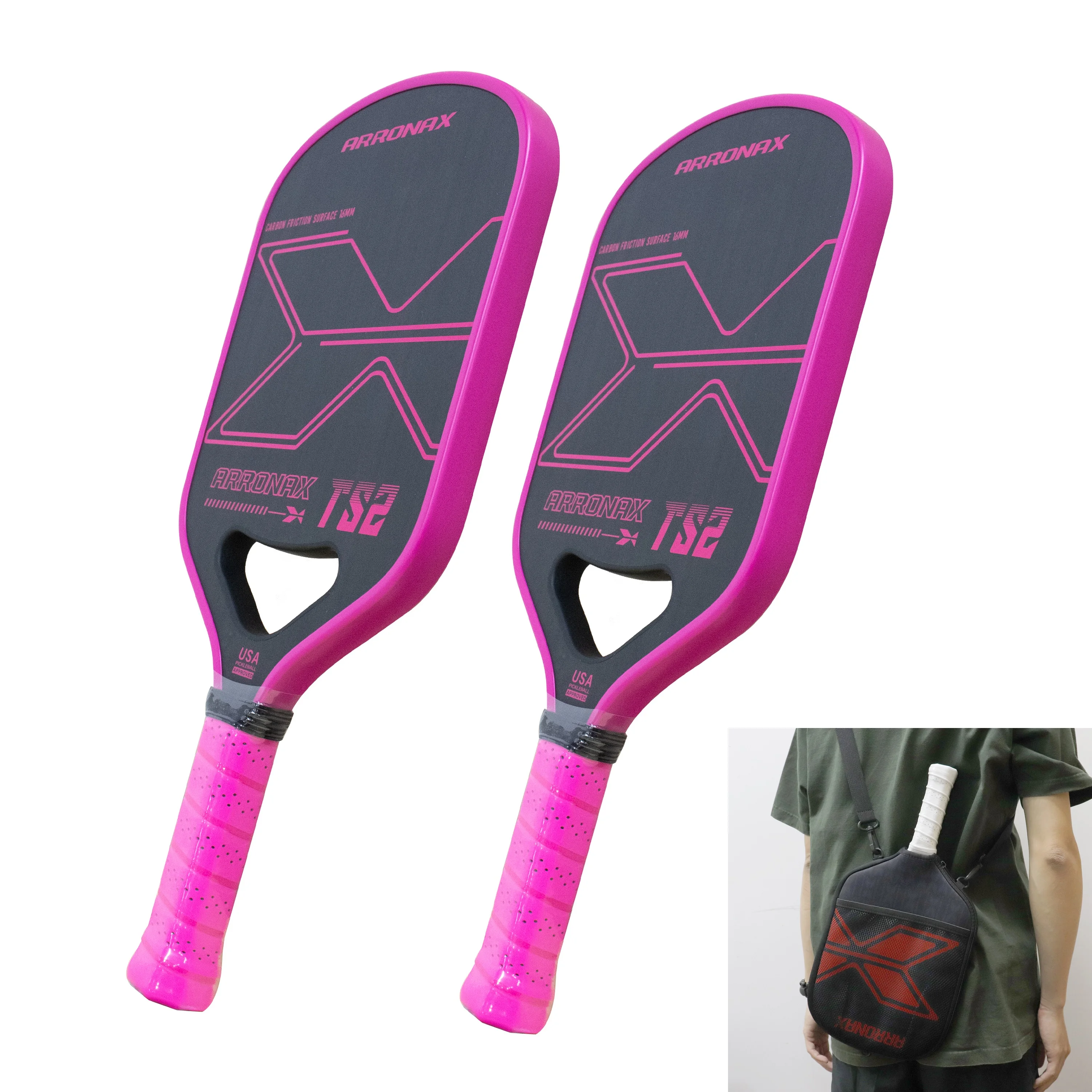 

Pickleball Paddle Hot Selling Full Carbon Fiber Paddle Ergonomic Grip Edge Guard for Beginners Advanced Players