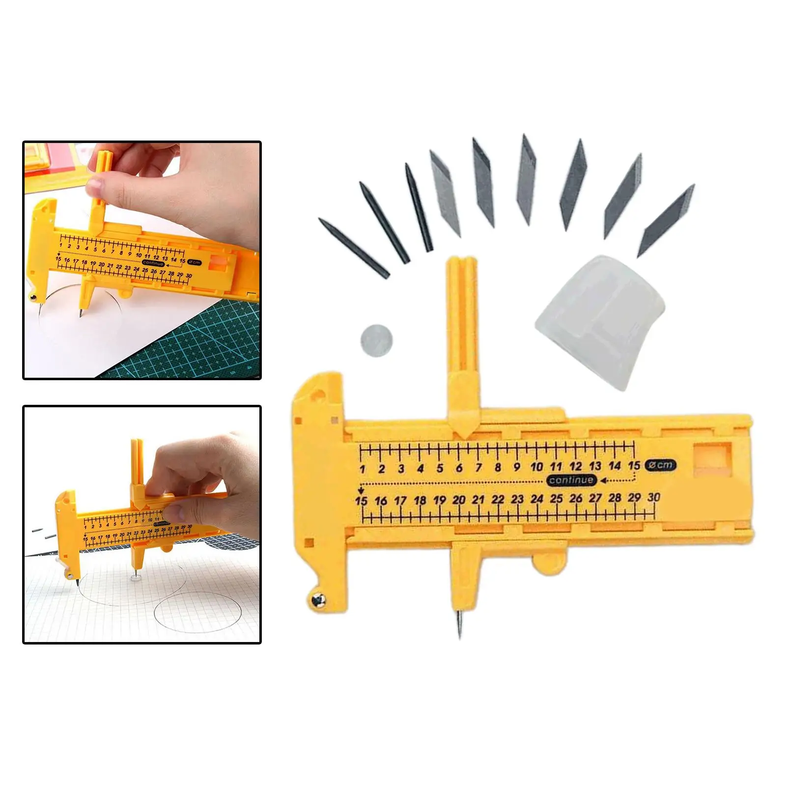 Rotary Compass Circle Cutter 10-300mm Paper Cardboard Vinyl Leather Art Craft Tool Handmade Diy Cutter Supplies Precise Measurin circular cutter