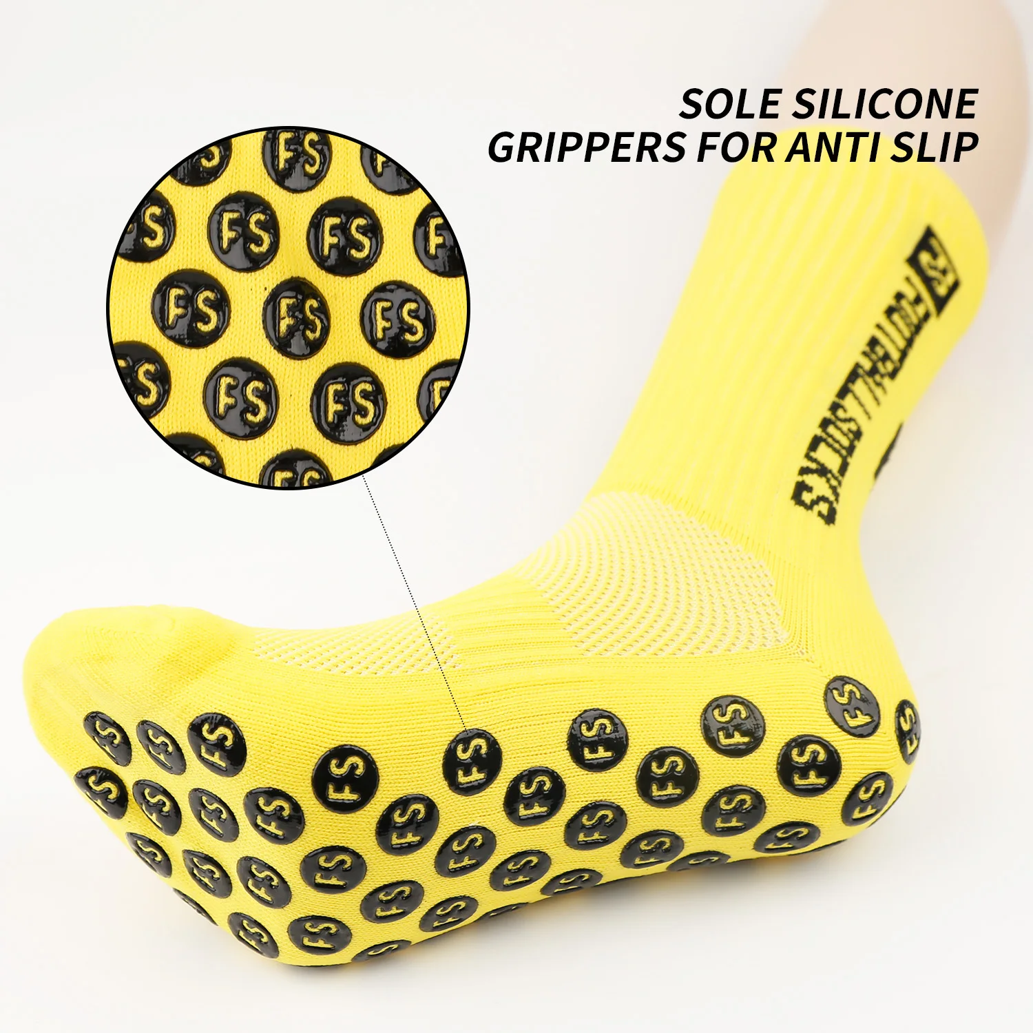 Enhanced Sports Grip Socks - Anti-Slip Silicone for Football, Soccer, and Cycling