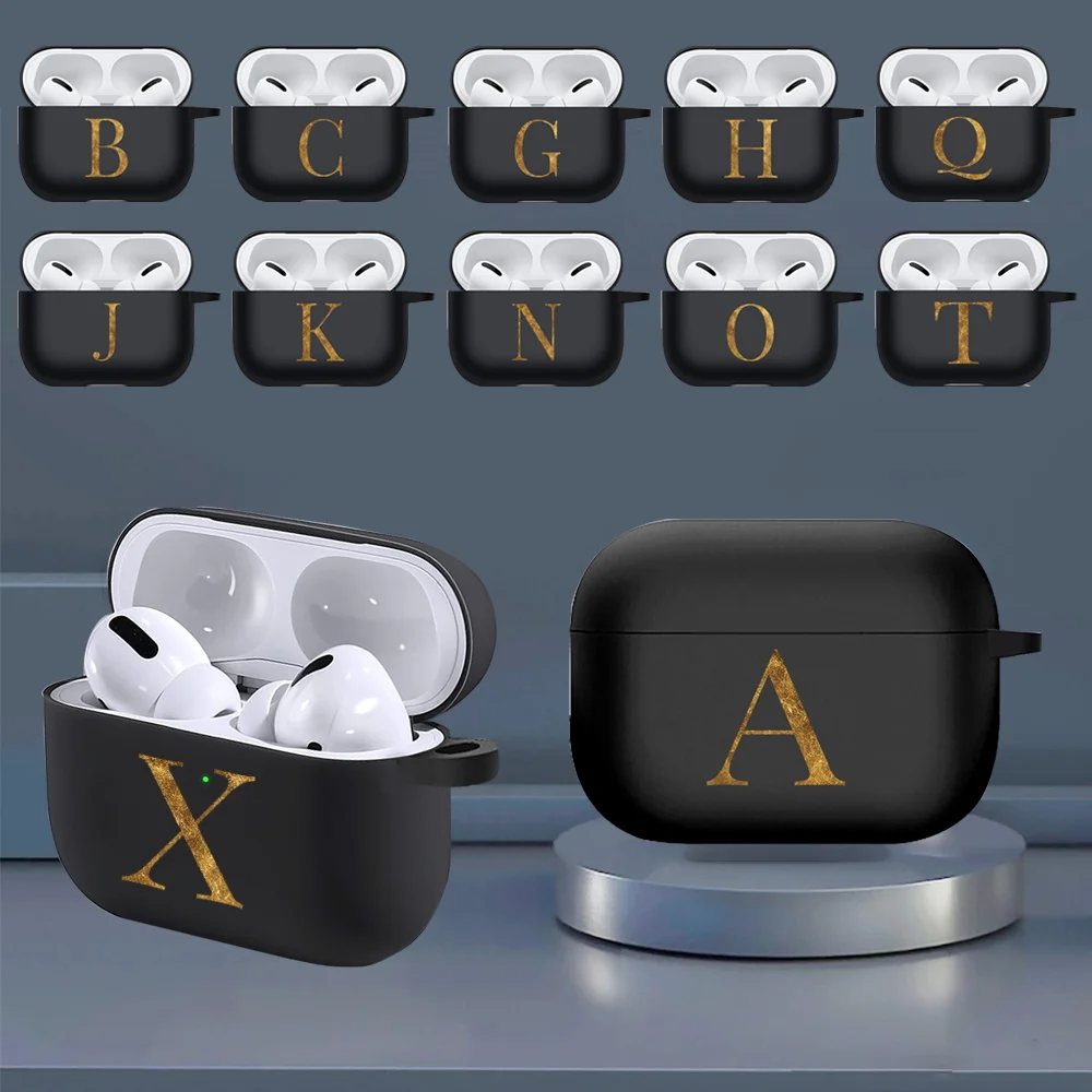 

Apple Airpods Earphone Protective Cover for AirPods Pro Personalized Silicone Shell Wireless Bluetooth 26 Letter Headphone Cases
