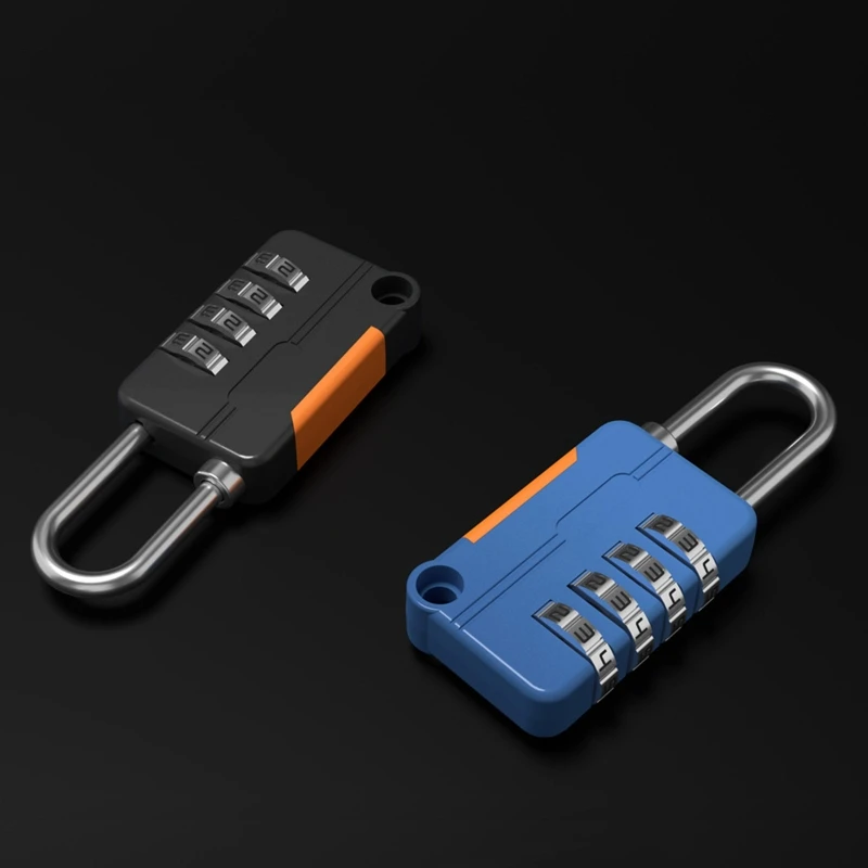 Description Picture 6 of item2024 New 4 Digit Code Combination Padlock Small Travel Luggage for Case Lock Keyless Shackle Lock for Backpack Gym School Locker