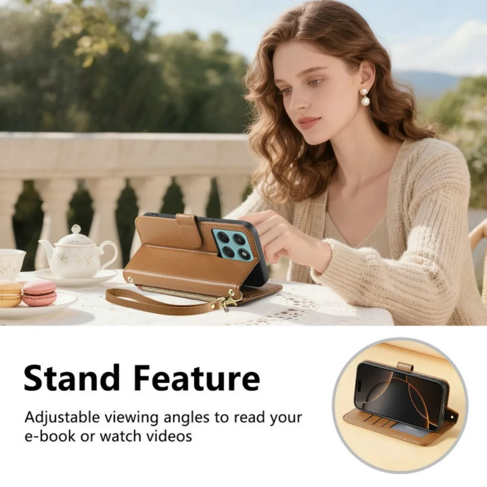 Edge70 Fusion Plus 5G Zipper Leather Wallet Flip Case with Air Signature Cover