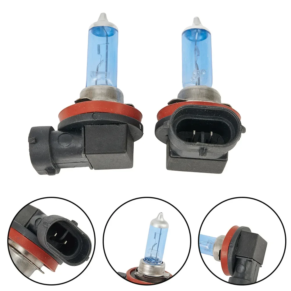 

2PCS Car H11 Halogen Xenon Bulbs DC 12V 100W 6000K Super Light White Light High Quality Auto Car Replacement Accessories