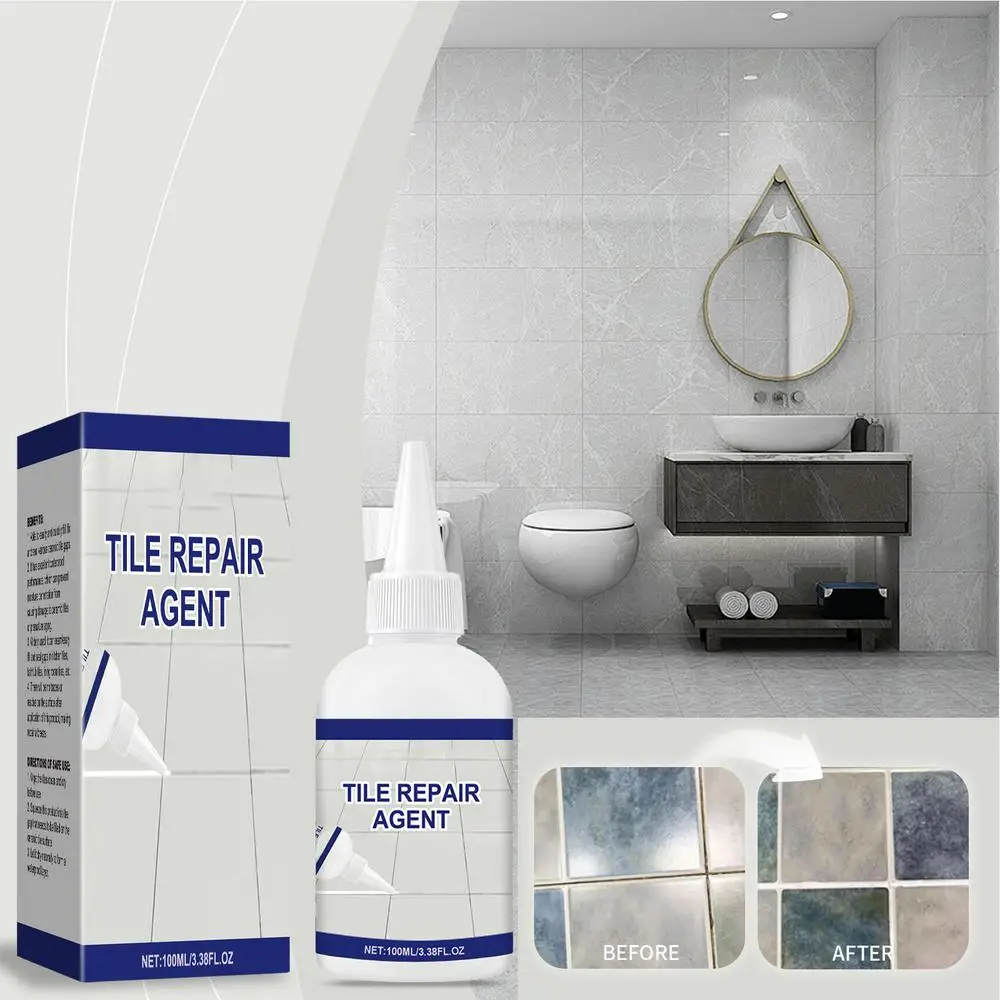Description Picture 4 of itemTile Adhesive Quick Drying White Construction Adhesive Grout Repair 100ml Grout Sealer Tile Tile Grout And Caulking Tool For