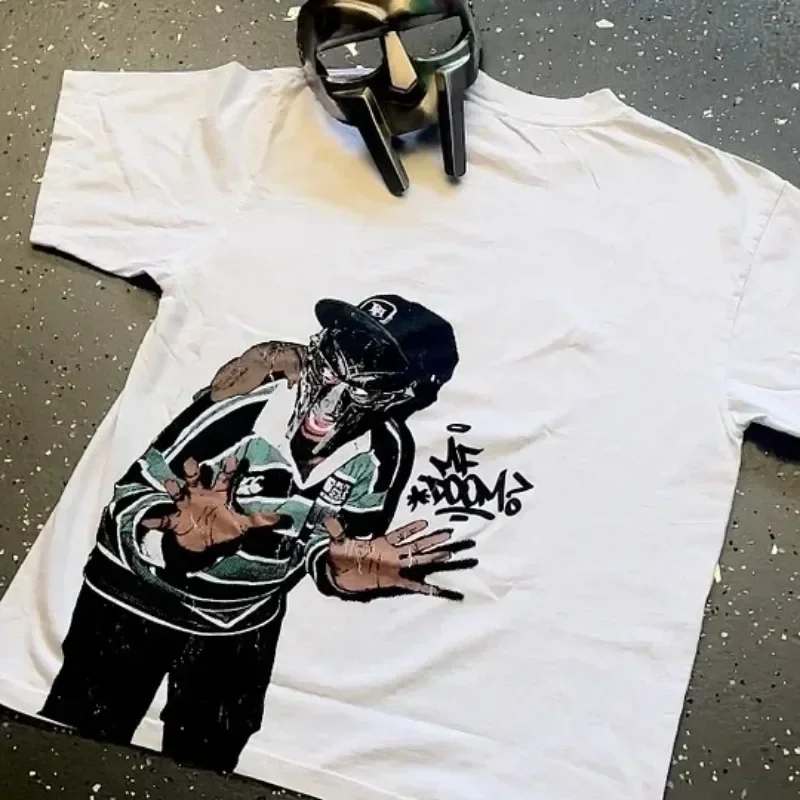 Sopula Vintage The Illest Villain Mf Doom Graphic Casual Street Basketball T-Shirt Harajuku Oversized T Shirt Graphic T Shirts 2