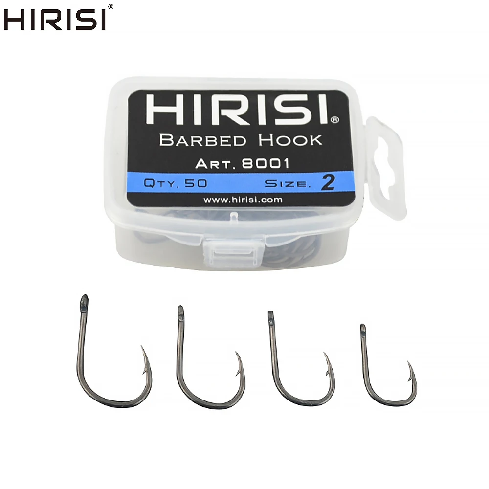 50pcs Barbed Coated Carp Fishing Hooks With Eye Design In Japan Made By