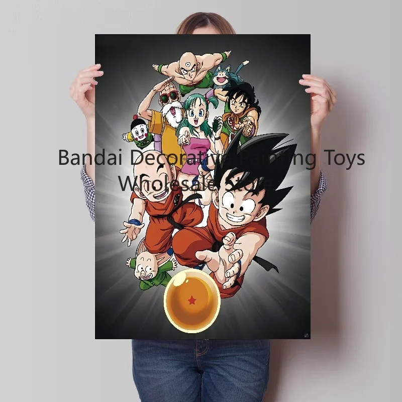 古典的な日本アニメキャンバス絵画超サイヤ人悟空ブルマアートプリント