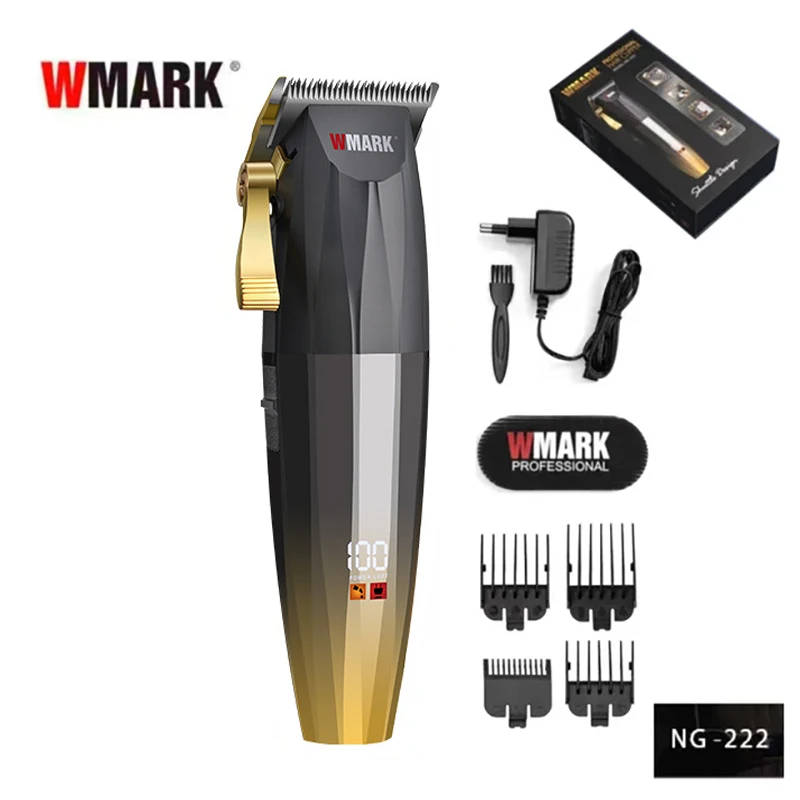 

WMARK NG-222 Professional Men's Hair Clipper LCD Display Senior Barber Beard Trimmer Electromechanical Pusher