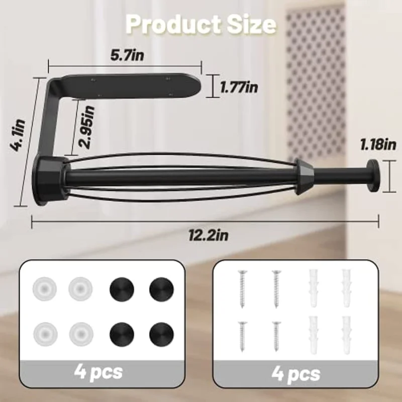 Portacartaigienica Bagno Adesivo Distributore Muro Per Asciugamani Di Carta, Porta-Asciugamani Da Cucina 33cm, Metallo, Porta Poggia Asciugamani Bagno