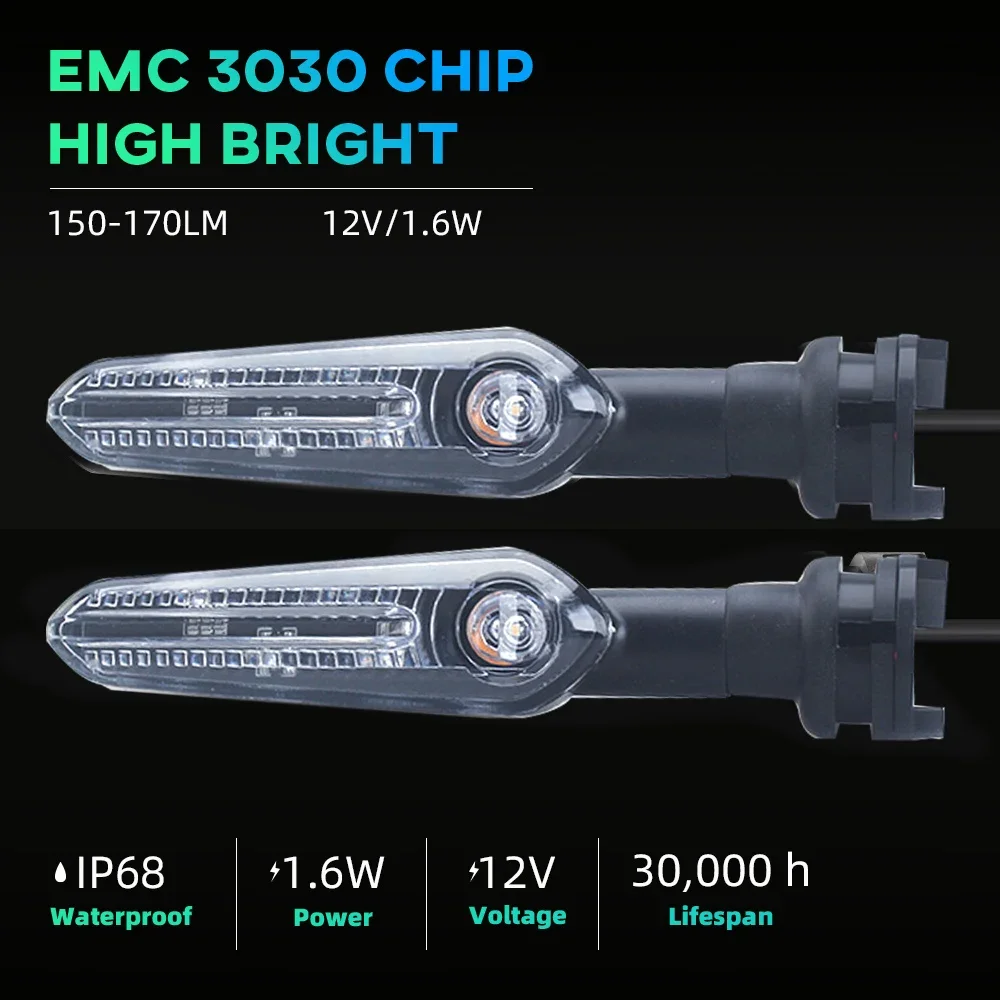 LED motorcycle turn signal lights For YAMAHA MT07 Tenere 700 XJ6 FZ6 MT09 Tracer 900 MT10 MT03 FZ25 Motorcycle