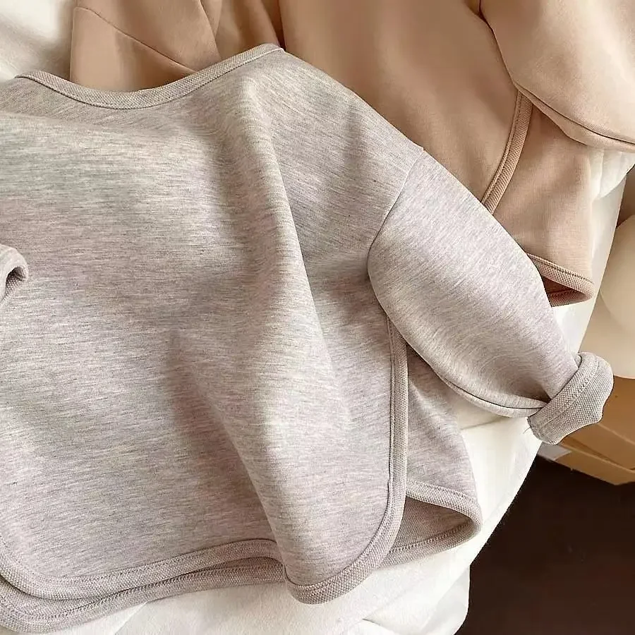 Autumn Baby Long Sleeved T Shirts Fashion Boys Top Children Korean Solid Color T-shirt Baby Girls Tee Children Clothes Kids 3