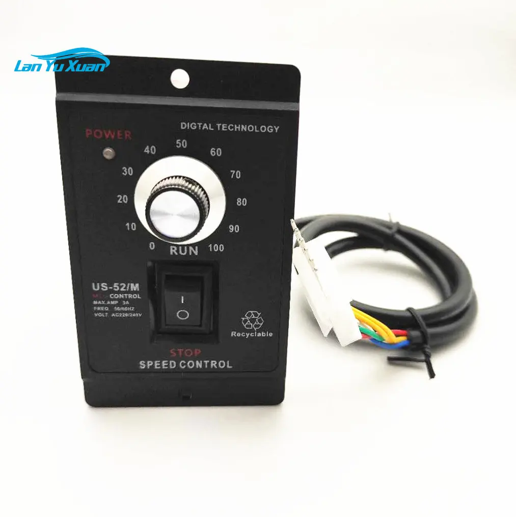 

Us-52 Motor Speed Controller/ Regulator 3A 6/120/180/250W/400W 50/60Hz Ac 220/250V