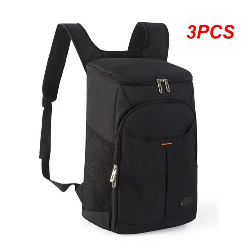 

3PCS Picnic Bag Folding Backpack Smooth Zipper Design Outdoor Ice Bag Portable Insulation Bag Multi-functional Picnic Bag