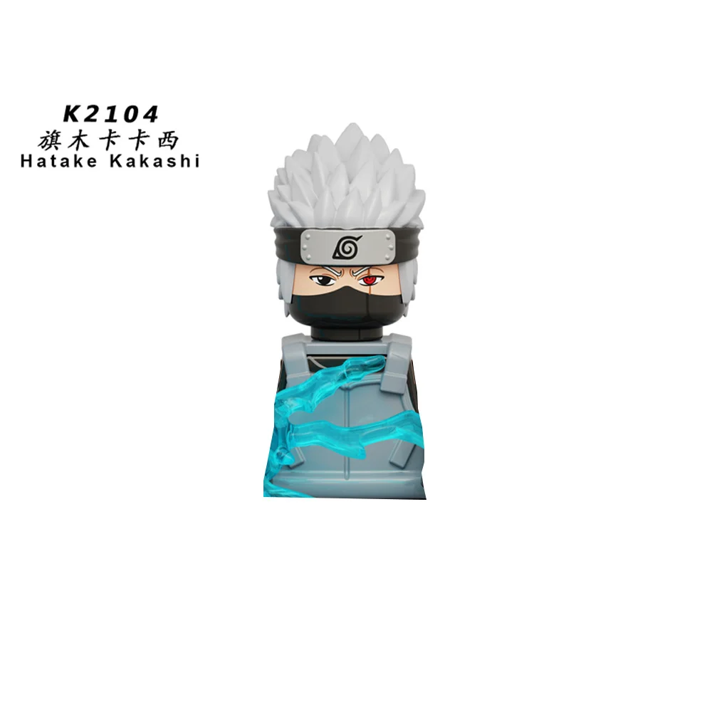 Naruto Anime Series Action Figure Doll Hatake Kakashi Senju Hashirama Building Blocks Doll Ornament Model Decoration Kids Gifts