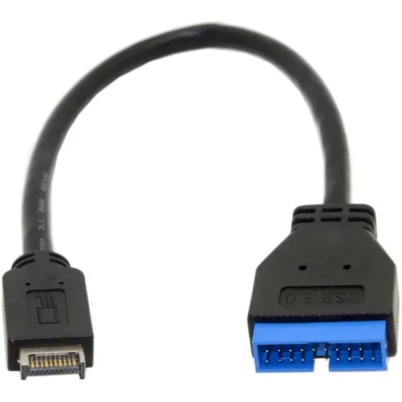 USB 3.1 유형 E 전면 패널 헤더-USB 3.0 19핀 수 마더보드 연장 케이블, ASUS 데스크탑 메인보드와 호환 가능