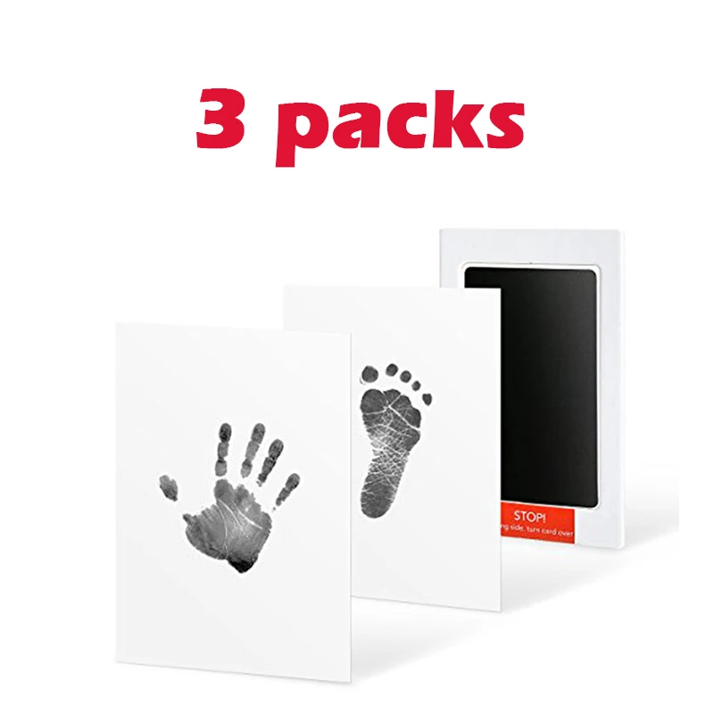 3 Packs Baby Care Non-Toxic Baby Handprint Imprint Kit Baby Souvenirs Casting Newborn Footprint Ink Pad Infant Clay Toy Gifts top Baby Souvenirs Baby Souvenirs