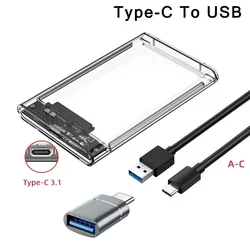 Transparent Tool - Free Ultra - Fast External Hard Drive Enclosure (USB C - USB A otg)
