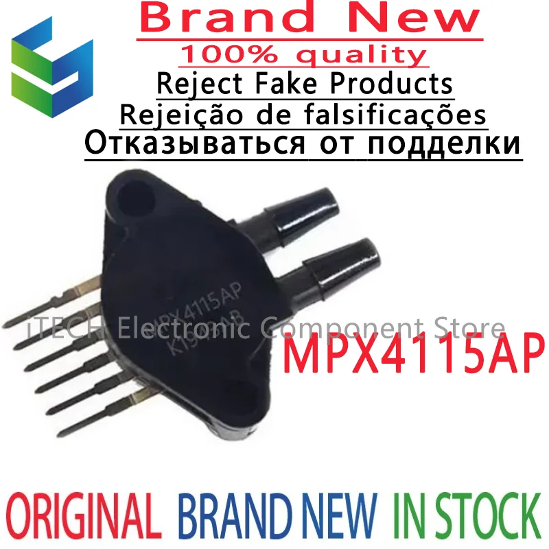 

1PCS MPX4115AP Package SIP-6 Pressure Sensor Chip MPX4115 100% Original And Authentic