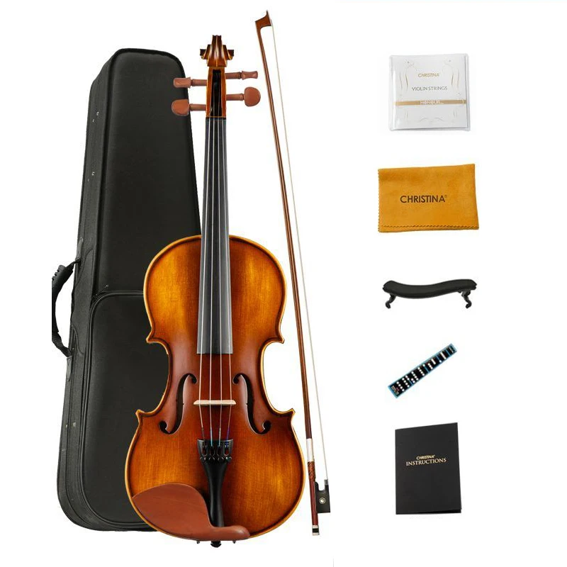 Christina V02 Violin 4/4 3/4 1/2 1/4 1/8 Matte Italian Retro