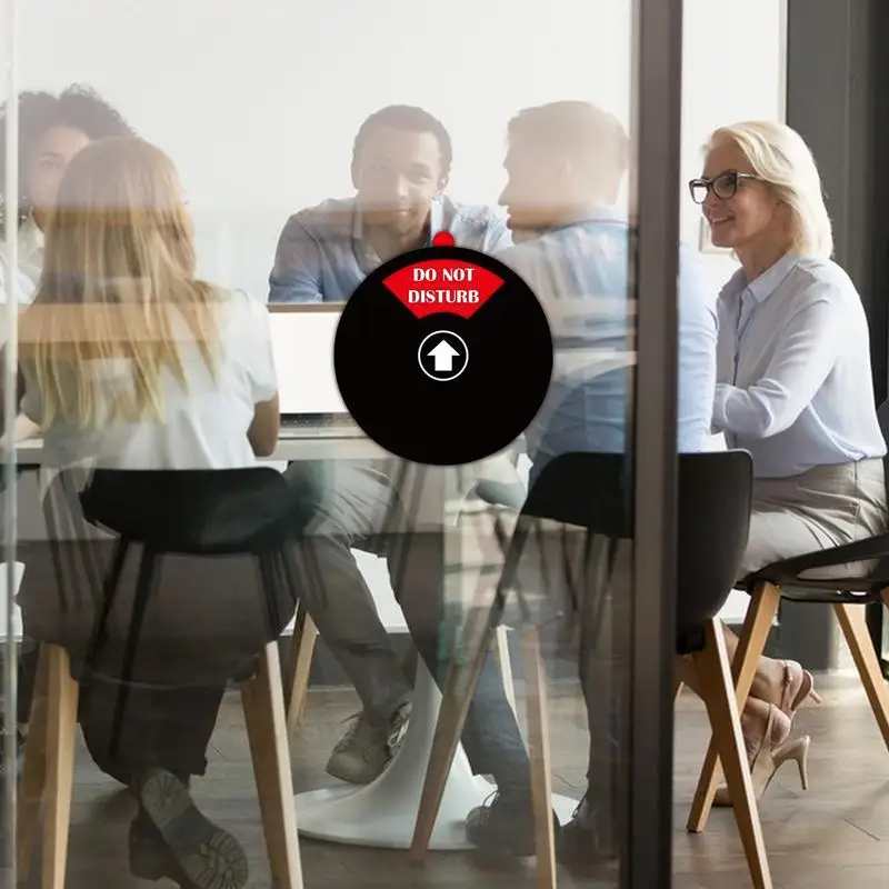 

Privacy Sign Do Not Disturb Please Knock Not Meeting Office Meeting Sign 5 Inch Changeable Acrylic Sign Wheel With 4 States