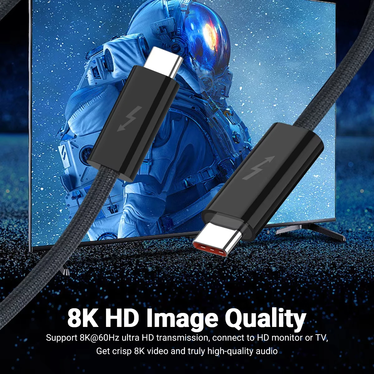 240W USB4 타입-C to 타입-C 케이블 40Gbps 썬더볼트 3/4 호환 전화 아이패드 스위치 8K60 HD 초고속 충전 데이터 케이블