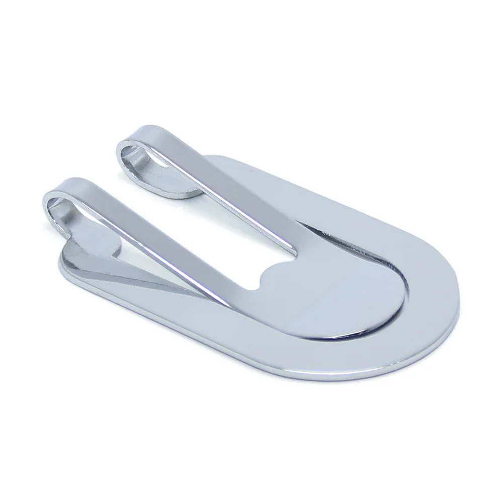 Black Stainless Steel Wire Drawing Paper Money Clip U-Shaped Hollow Out Money Clip Simple Small Portable Bill
