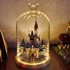18*30cm Luminous Black Base Glass Dome Vase Home Decoration Big Size Creative Ball Top Cover DIY Friend Favor Gift Wedding Prop 1