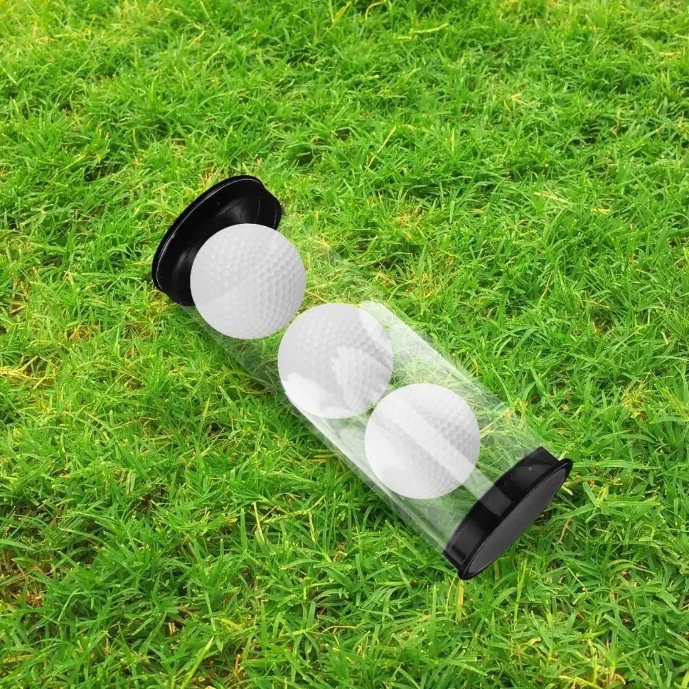 Transparent Plastic Golf Ball Holder Tube Storage Container