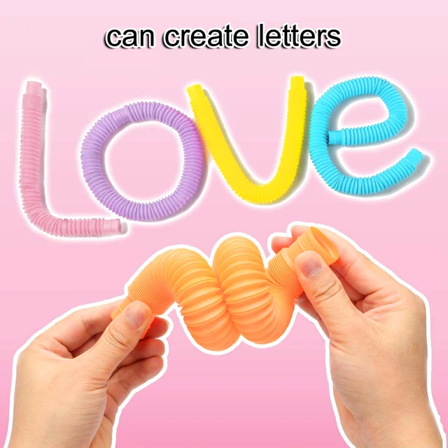 6Pcs Fidget Tube Pop  Tubes Toys for Kids Adults Squeeze Toys Sensory Toys for Autism Among Us Hobbies 5