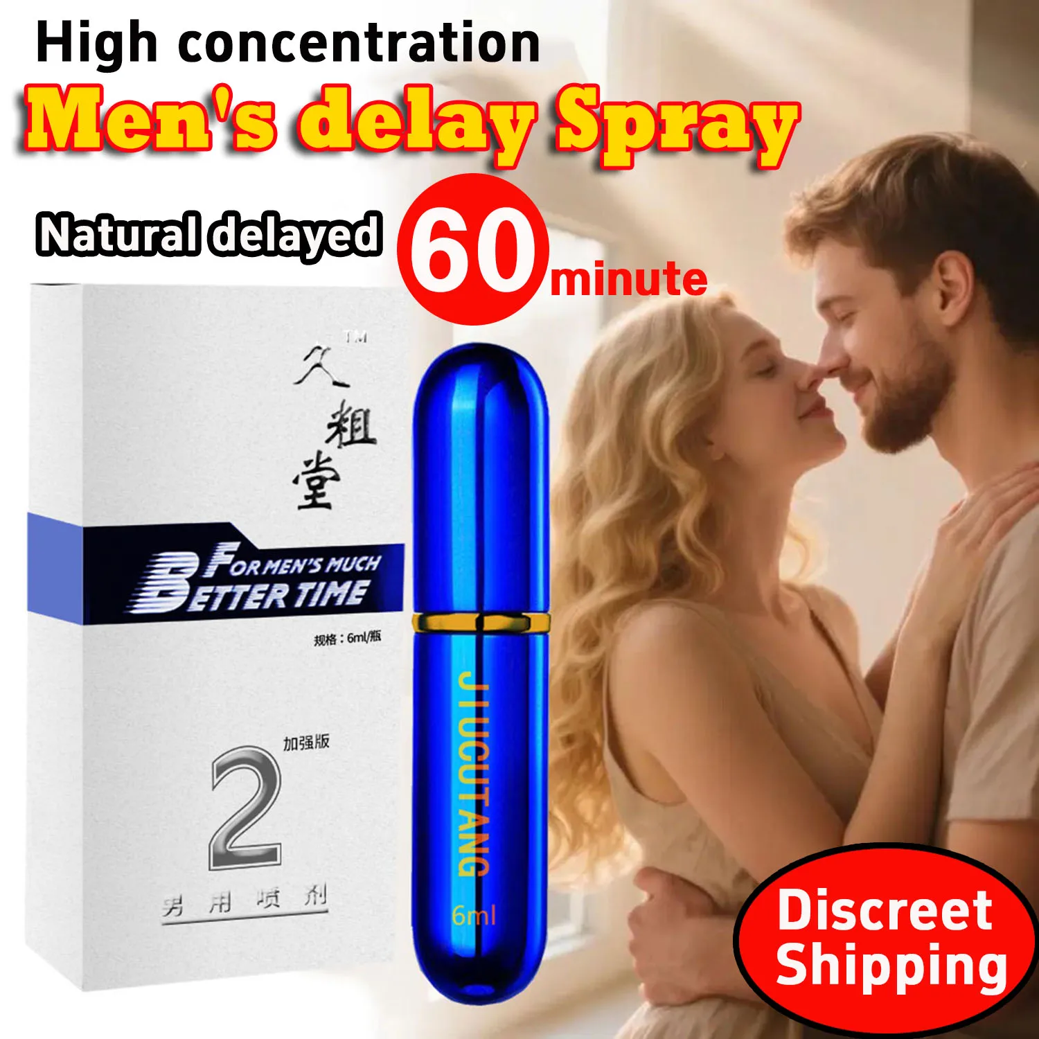 New Delay spray, Male desensitizing spray delay sprite duration sprayer last longer in bed for men, climax control gift for him
