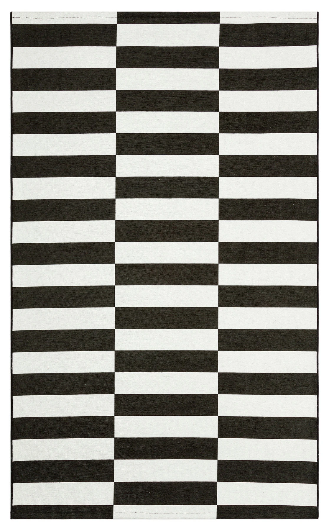 Edroy Black White 75x150 Cm Striped Polyester Cotton Digital Print Decorative Rug|Carpet| - AliExpress