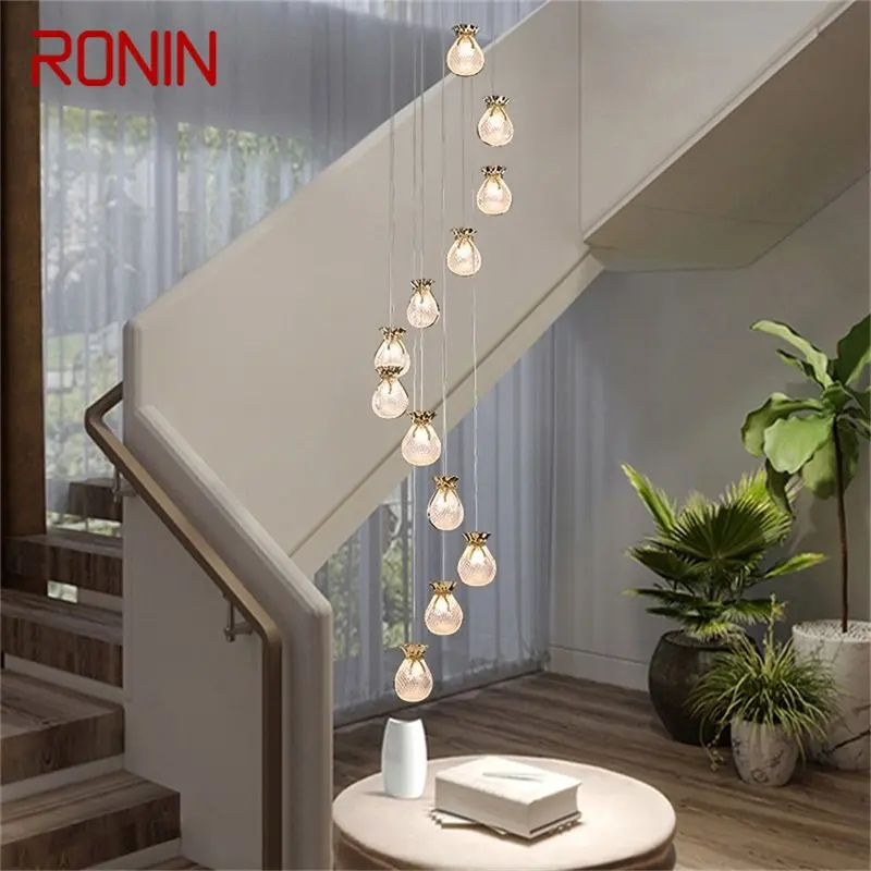 

RONIN Nordic Creative Chandelier Lamps Modern Fixtures Pendant Lighting Home LED for Stairs Hall