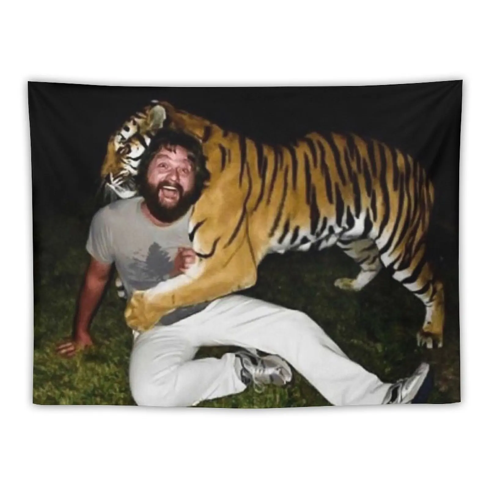 

Alan with a Tiger Tapestry Tapestry On The Wall Korean Room Decor Decorative Wall Mural Aesthetic Room Decorations