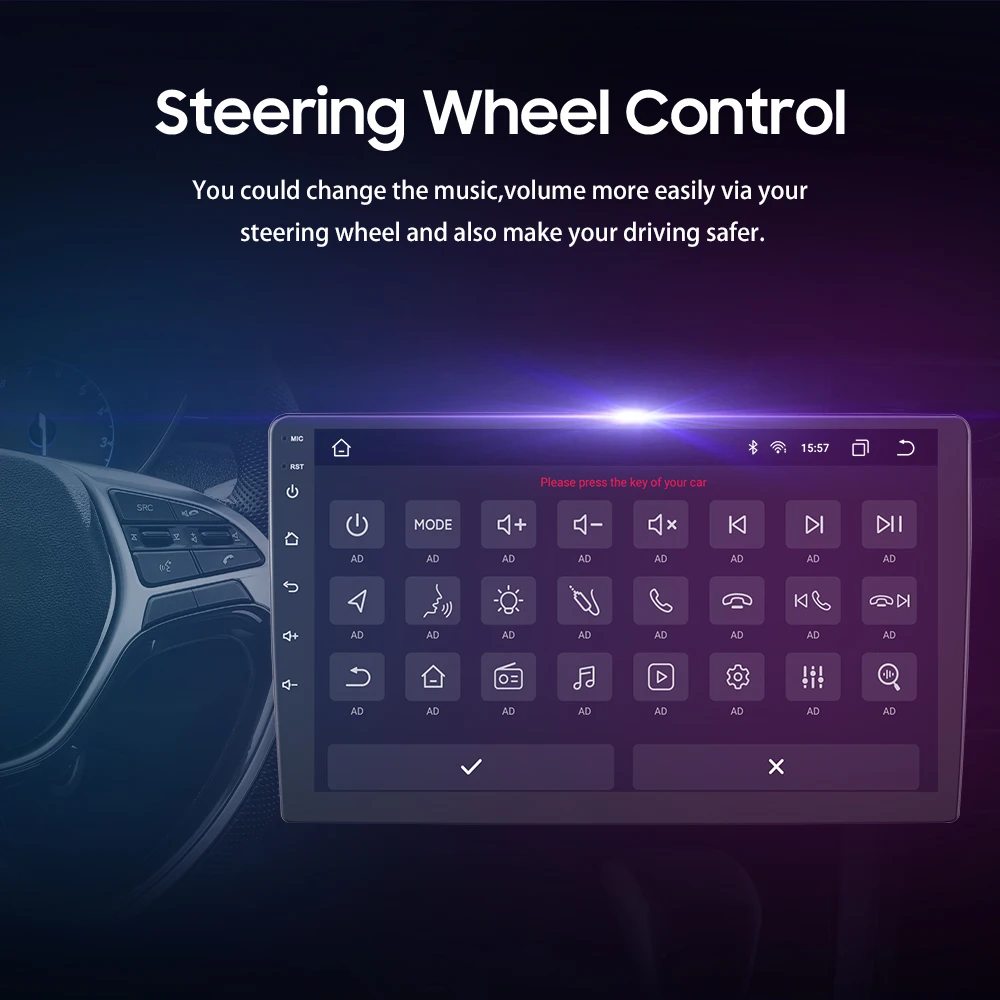Android 11 Autoradio stereo per auto per Peugeot 308 408 2010 2011 2012  2013 2014 2015 2016 Navigazione GPS con schermo Qled Carplay
