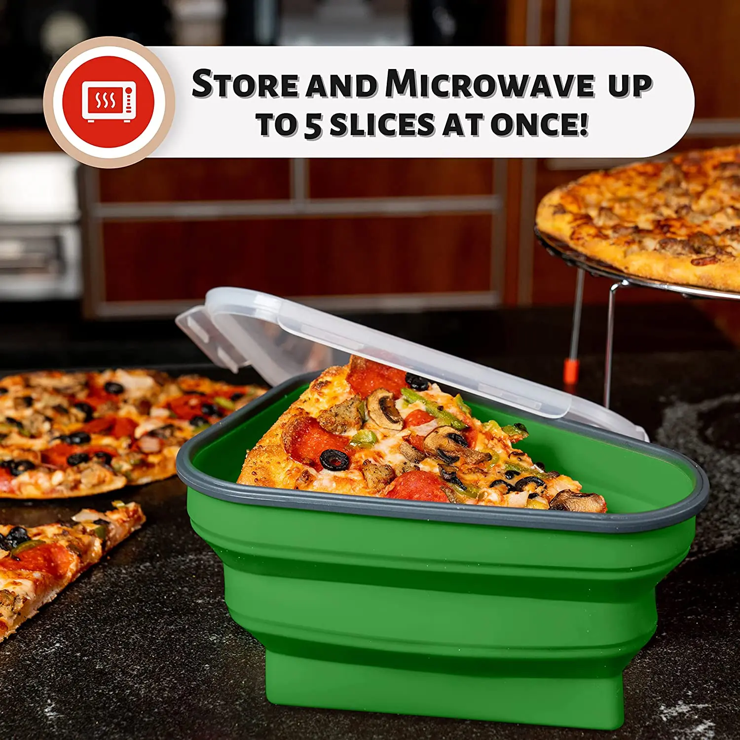 SIULAS Pizza Storage Container, Collapsible Pizza Container with 5  Microwavable Serving Trays, Adjustable Pizza Leftover Container, Pizza  Storage Container Collapsible Microwave Safe - Yahoo Shopping