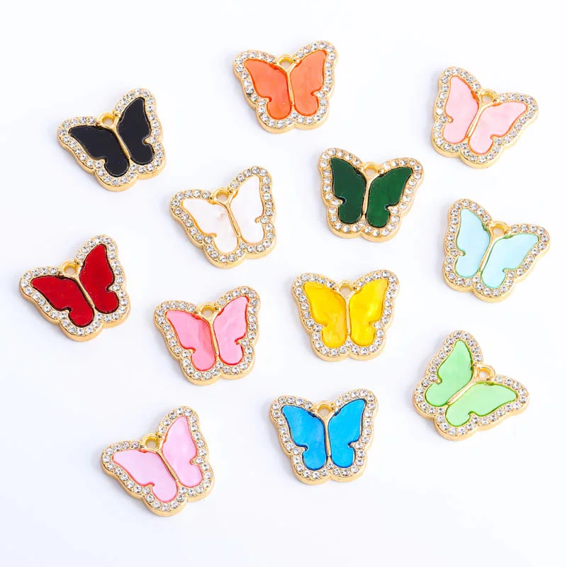 Butterfly Charms Jewelry Making Butterfly Charms Bracelets 10pcs Necklaces Charm Aliexpress