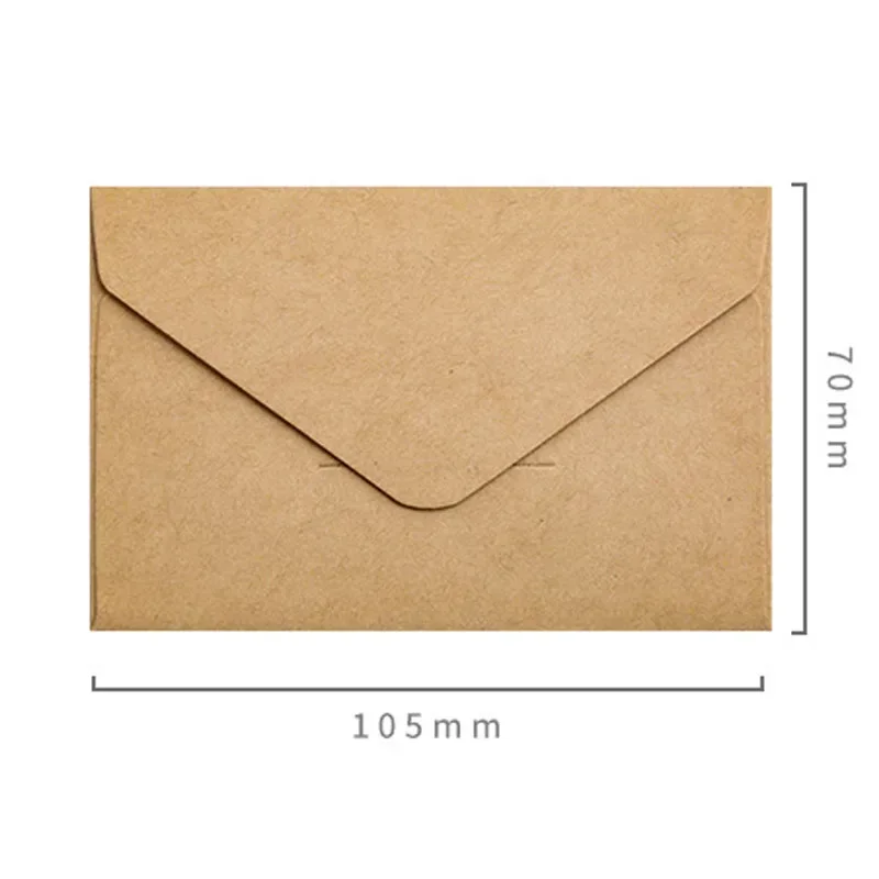 Classical Kraft Blank Mini Paper Window Envelopes Wedding Invitation Envelope Gift Envelope 20/40/80PCS