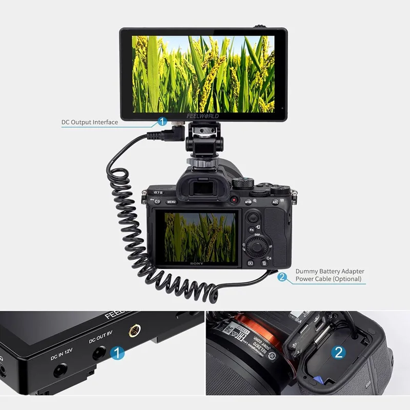FEELWORLD LUT5 5 Inch 3000nits HDR HDMI LUT 5 4K Touch Photography Live Monitor Waveform Vector Histogram Video Peaking Focus