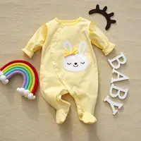 0-12Months cute Baby Rompers Newborn Girls 100%Cotton Clothes of Long Sheeve Infant Clothing Pajamas Overalls 4
