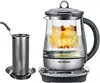 K2973 Flagship Health- Care Beverage Tea Maker and Kettle, 8-in-1 Programmable Brew Cooker Master, 1.5L(0.396gal), Silvery 1