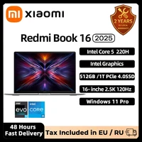 Xiaomi REDMI Book 16 2025 Laptop Intel Core 5 Processor 220H Intel Graphics 16G/32G RAM 1TB SSD 16-inch Screen Notebook Slim PC 1