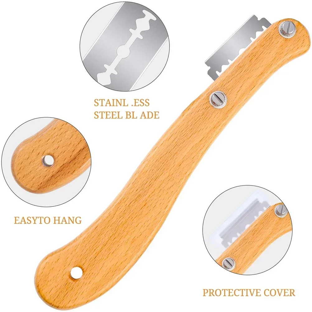 Bread Cutter Lame Wooden Handle Slashing Dough Scoring Knife with Replaceable Blades For Making Kitchen Tools baking tool baking accessories bread cutter