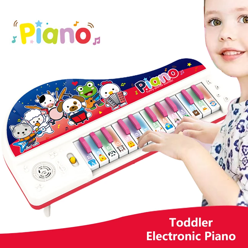 Jogo de teclado de piano para crianças, sons de animais, música leve  intermitente, instrumento bebê, brinquedos educativos, presentes para  crianças - AliExpress