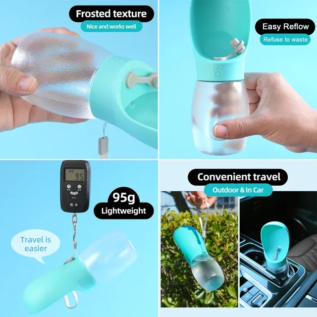 Portable Pet Dog Water Bottle Hiking Outdoor Leakproof Puppy Drinking Bowls for Small Medium Large Dogs Cats Chihuahua Supplies 3