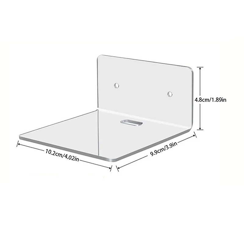 1 adet akrilik yüzer raflar duvar rafları küçük şeffaf raf ekran çıkıntıları asılı raflar akıllı hoparlör eylem