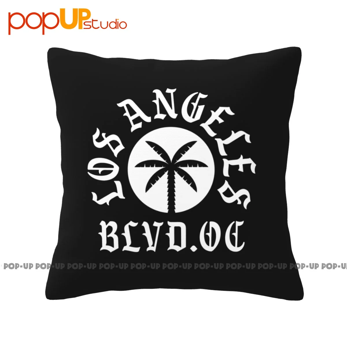 Spring Los Angeles 2Ft Boulevard Underground Tattoo Palme P-259 Federa Fodera Per Cuscino Lavabile