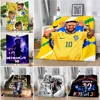 Printed Blanket Football star N-NeymarS Picnic Blankets Warm Blanket Soft and Comfortable Blanket Home Travel Birthday Gift 1