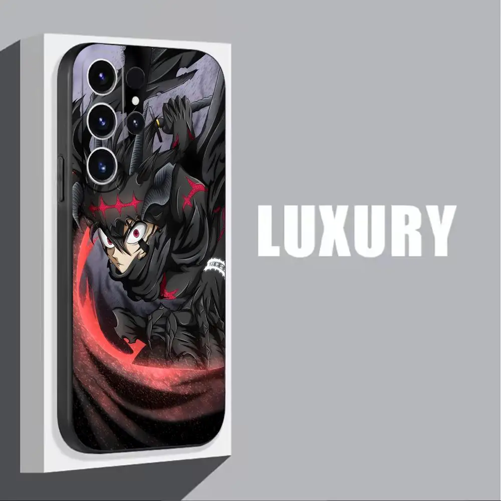 Black Clover Anime Soft Black Phone Case