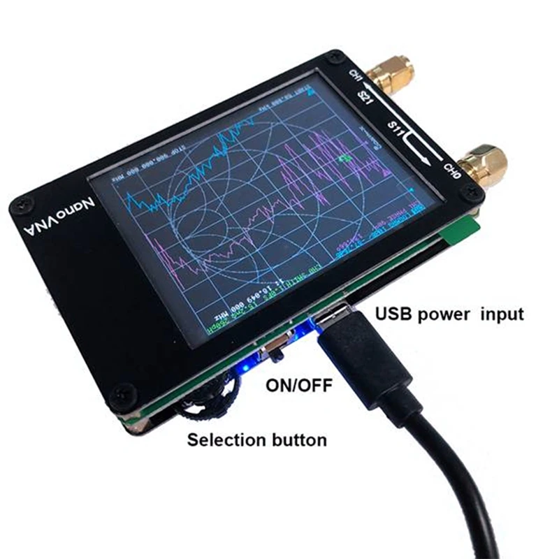Nanovna VNA 2.8 Inch Network Analyzer Antenna Analyzer 50Khz-900Mhz Antenna Built-In Battery